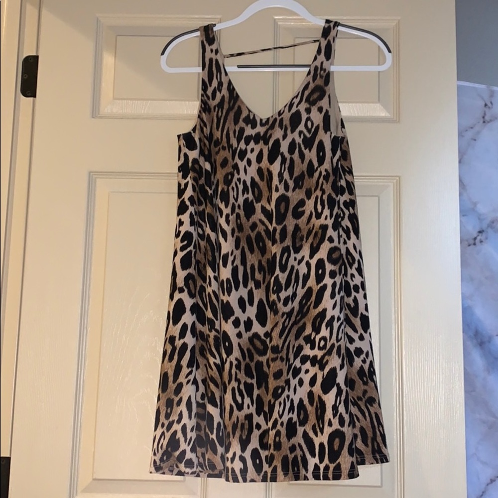 Flowy cheetah print dress